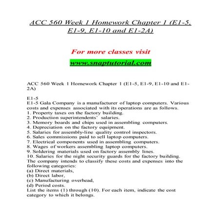 Acc 560  Education Organization / snaptutorial.com