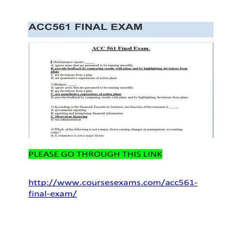 Acc300 final exam | DOCX