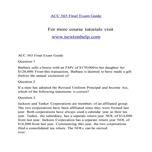 ACC 565 Enhance teaching - tutorialrank.com