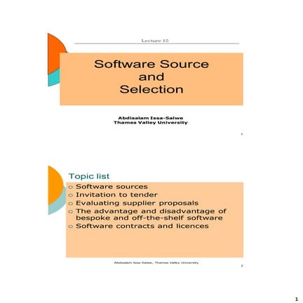 Acca 15(software source&selection)
