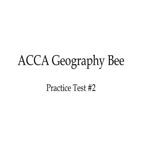 ACCA Geography Bee Practice Test 2