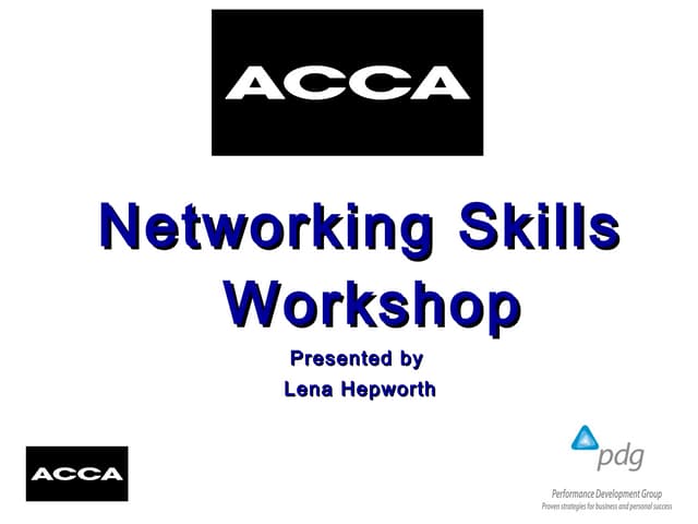 Networking skills