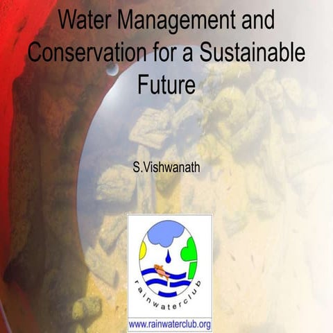 The management of water in urban India - some possibilities | PPTX