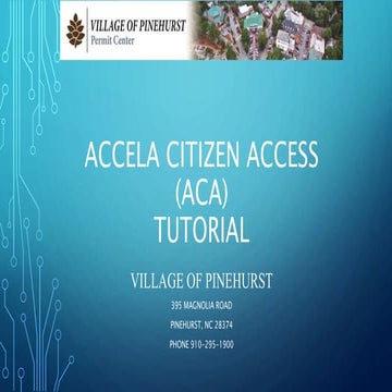 Accela Citizen Access (ACA) instructions - Updated