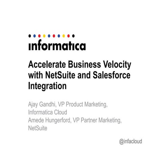 Accelerate Business Velocity with NetSuite and Salesforce Integration