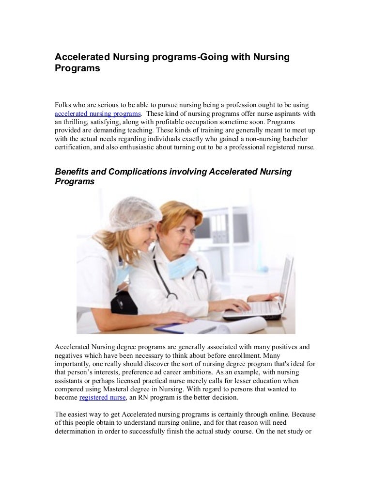 Accelerated nursing programs going with nursing programs 2