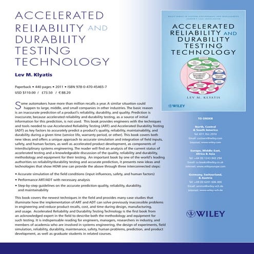 Accelerated reliability and durability testing technology flyer