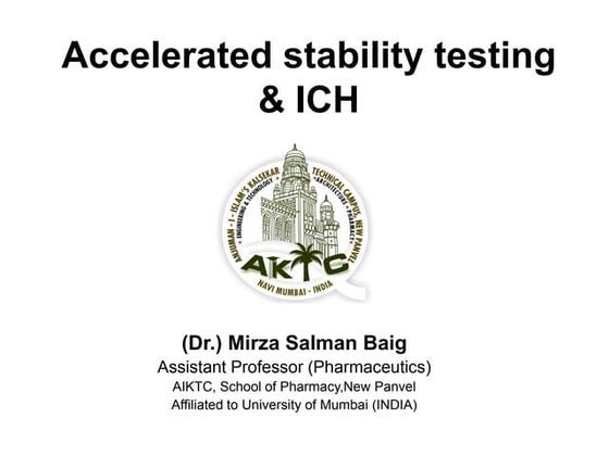 Accelerated stability testing v2