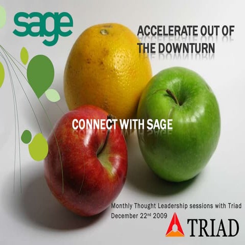 Accelerate From The Downturn Connect With Sage Crm