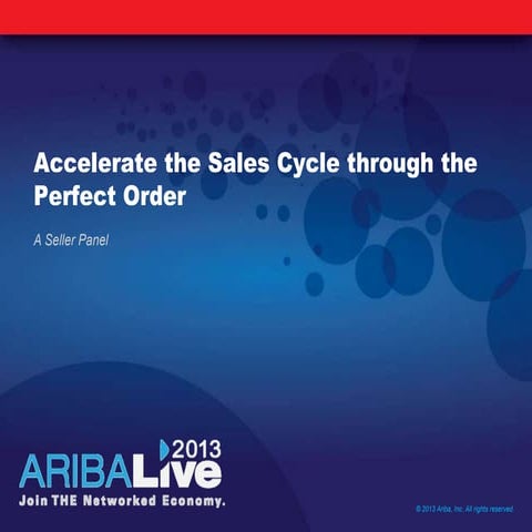 Accelerate The Sales Cycle Through The Perfect Order