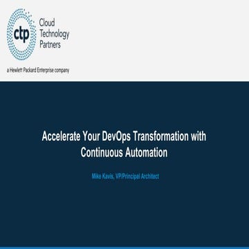 Accelerate your dev ops transformation with continuous automation