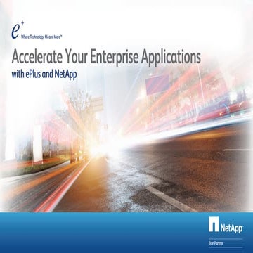 Accelerate Your Enterprise Applications with ePlus and NetApp