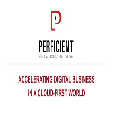 Accelerating Digital Business in a Cloud-First World