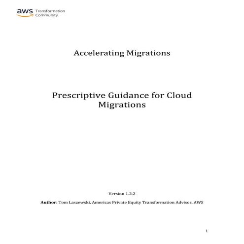 Accelerating Migrations = Recommendations