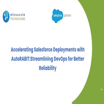 Accelerating Salesforce Deployments with AutoRABITStreamlining DevOps ...