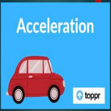 ACCELERATION distance displacement speed a