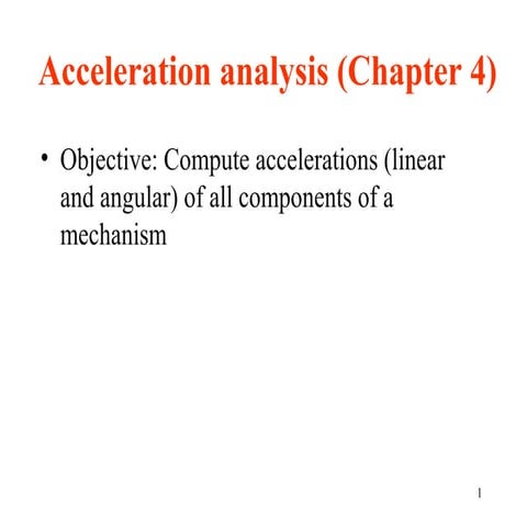 Acceleration analysis-review