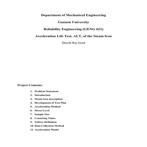 Acceleration life test