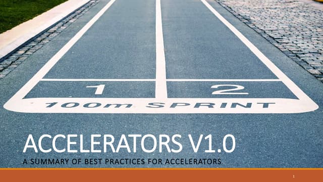 Accelerators V1.0 - Betting against the odds