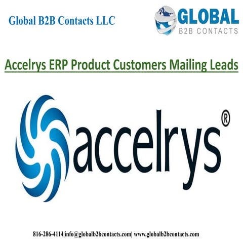 Accelrys ERP product customers mailing leads