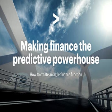 Making Finance the Predictive Powerhouse | SlideShare | Accenture