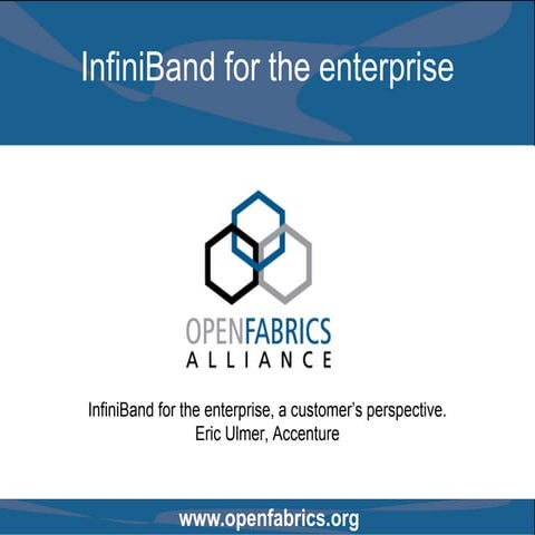 InfiniBand for the enterprise