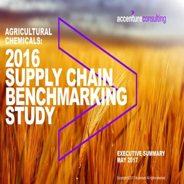 Agricultural Chemicals 2016 Supply Chain Benchmarking Study