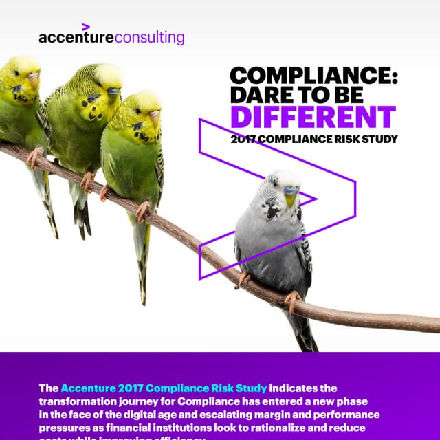 Accenture Compliance Risk Study 2017: Financial Services