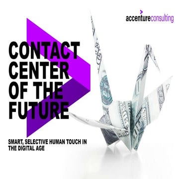 Contact Center of the Future: Smart, Selective Human Touch in the Digital Age