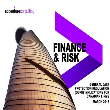 General Data Protection Regulation (GDPR) Implications for Canadian Firms