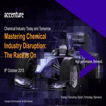 Mastering Chemical Industry Disruption: The Race is On