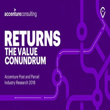 Returns, the Value Conundrum: Accenture Post & Parcel Industry Research 2018