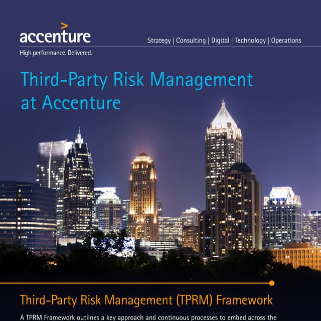 Third-Party Risk Management at Accenture