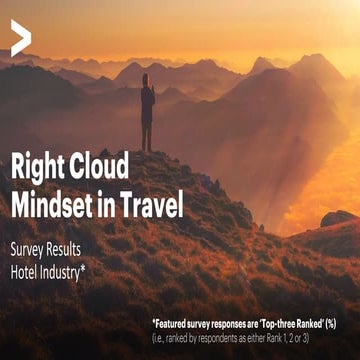 Right Cloud Mindset: Survey Results Hospitality | Accenture