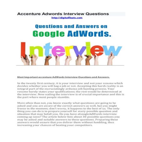 Accenture adwords interview questions