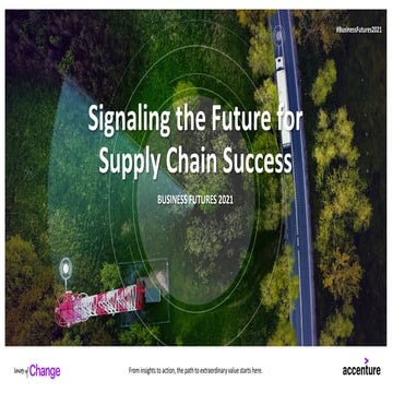 Signaling the Future for Supply Chain Success