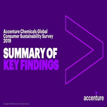 Accenture Chemicals Global Consumer Sustainability Survey 2019