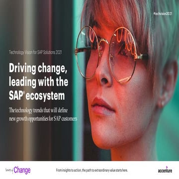 Driving change, leading with the SAP®ecosystem