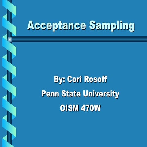 Acceptance Sampling2 | PPT