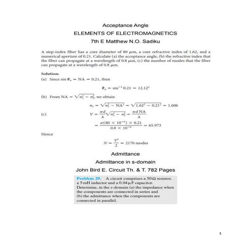 Electronics and Electrodynamics Notes 27-06-2024