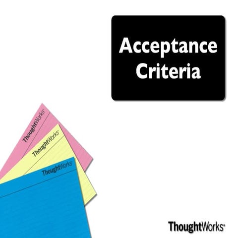 Acceptance Criteria