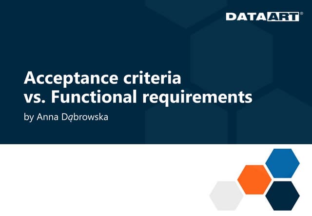 Acceptance criteria
