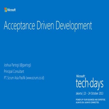 Acceptance Test Driven Development