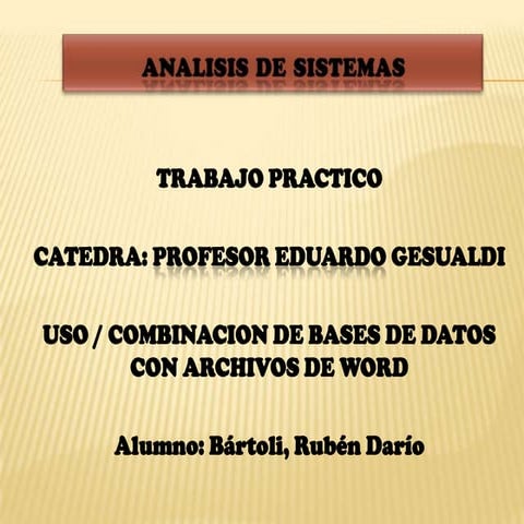 Migración de Base de Datos a Excel para generación de Gráficos estadísticos