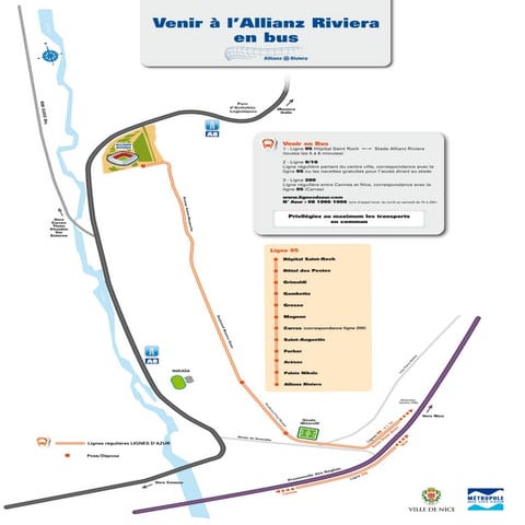 Acces bus allianz riviera rugby