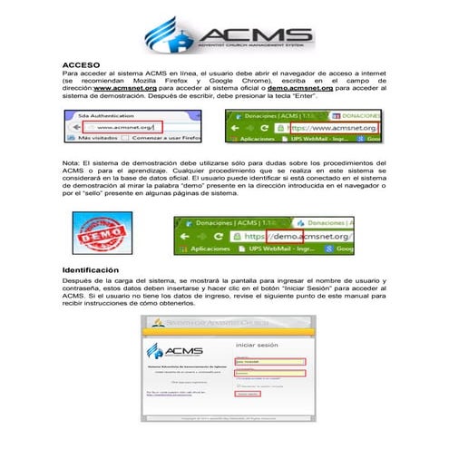 Acceso acms | PDF