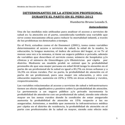 Acceso a servicios de salud de las mujeres gestantes en el peru