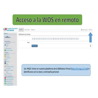 Acceso remoto a la WOS