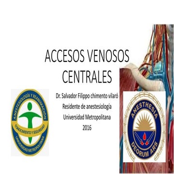 Accesos venosos central