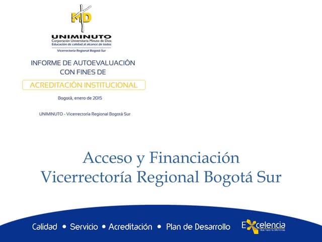 Acceso y financiación - Vicerrector...